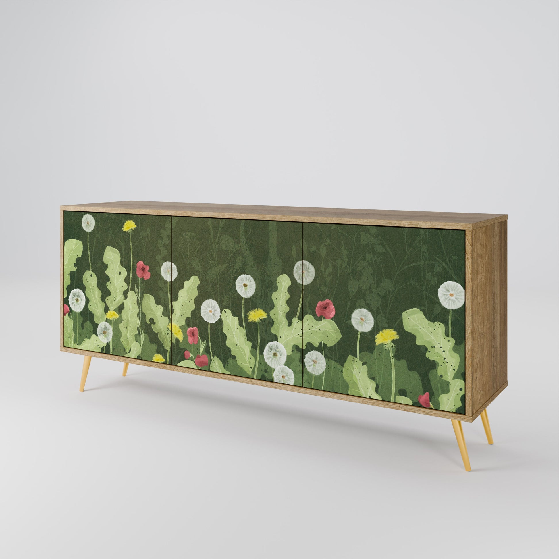 Buffet 3 portes DANDELION AMUSE effet chêne