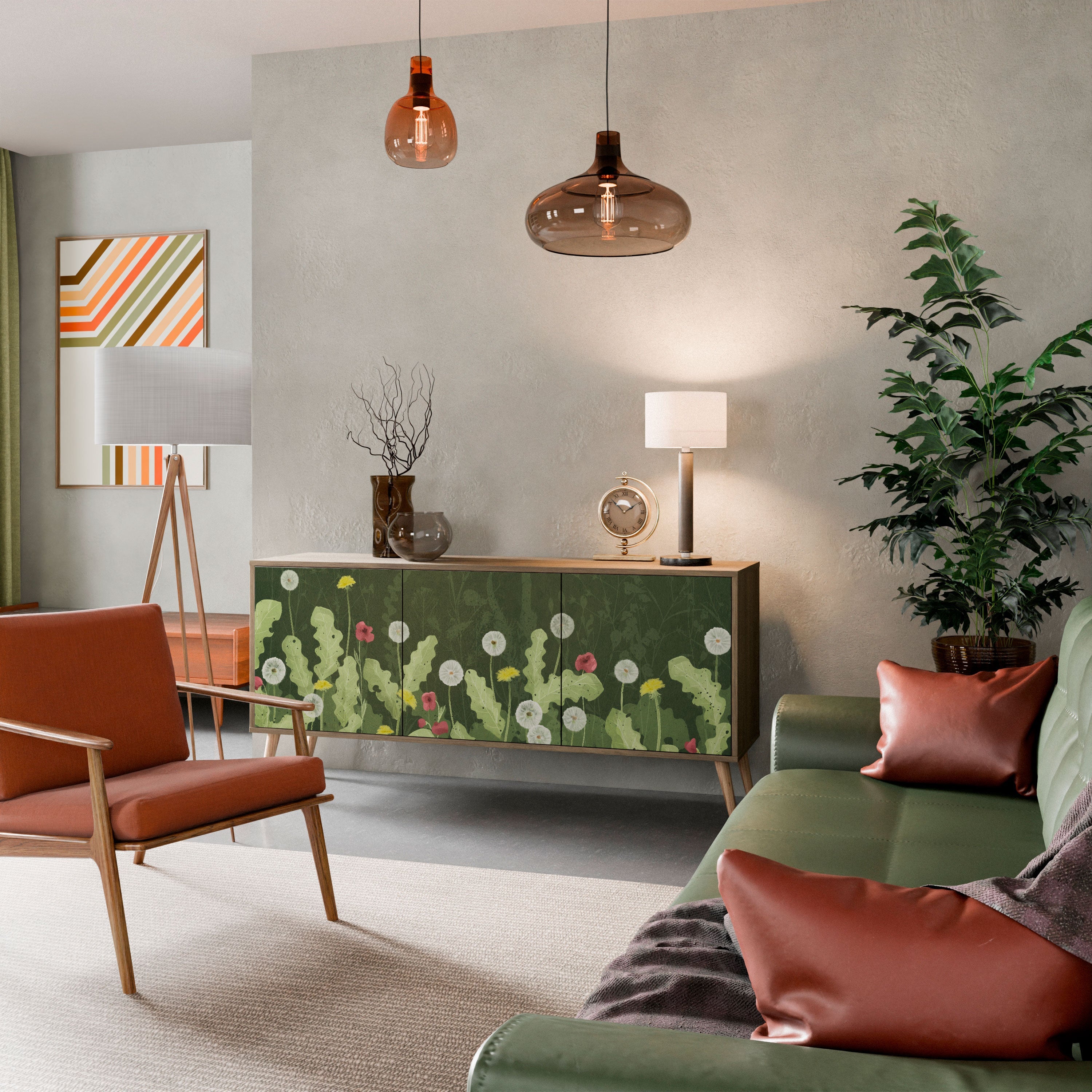 Buffet 3 portes DANDELION AMUSE effet chêne