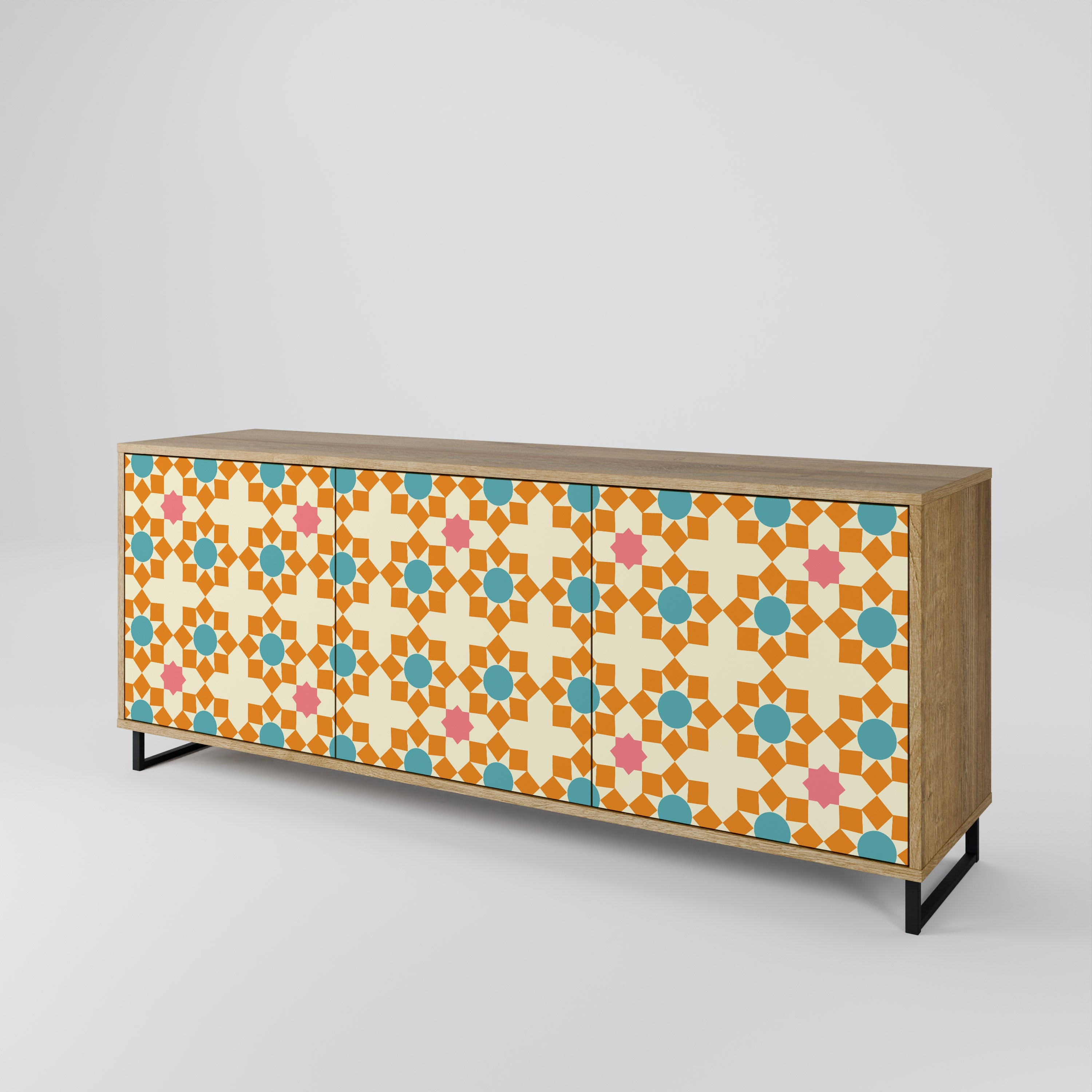 FLORAL DECOR 3-Door Sideboard