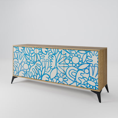 BLOOMY MORNING 3-Door Sideboard