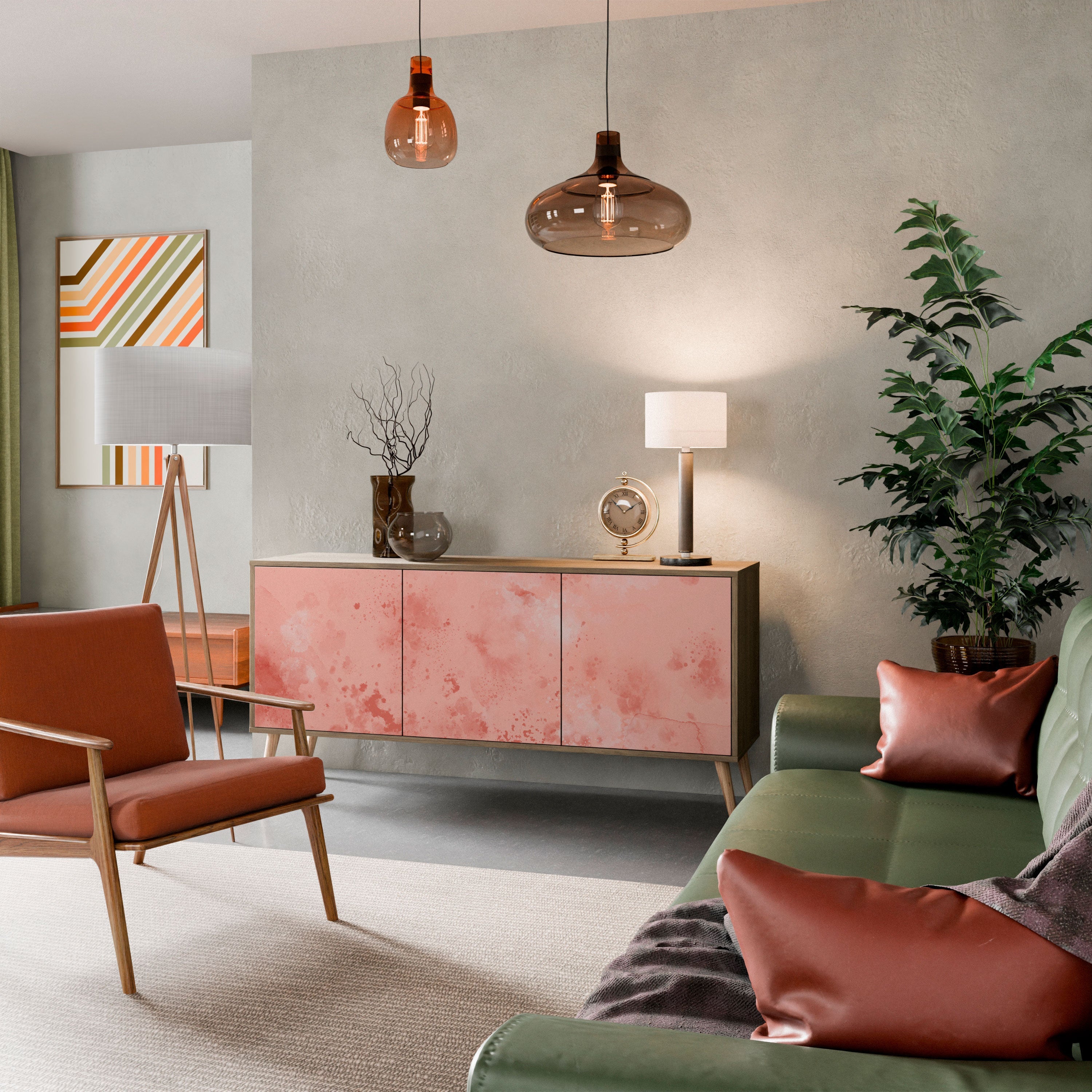 Buffet 3 portes effet chêne CRANE DANCE