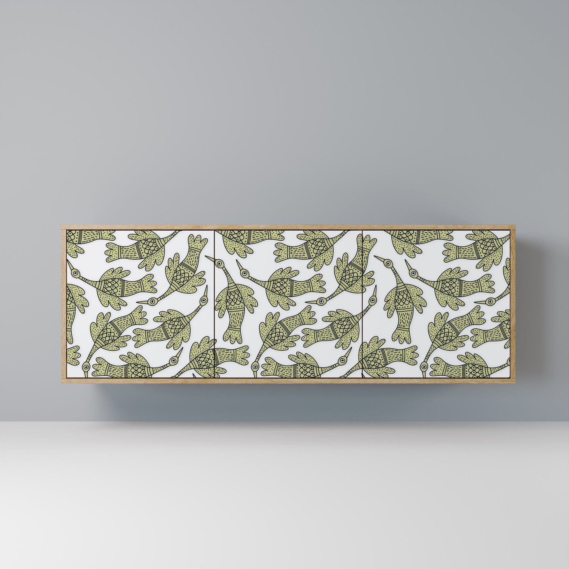 Buffet 3 portes SEEDLING SONGBIRD effet chêne