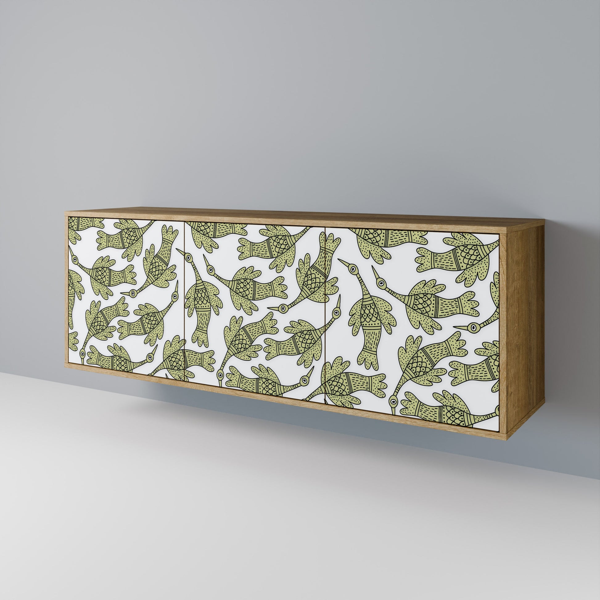 Buffet 3 portes SEEDLING SONGBIRD effet chêne