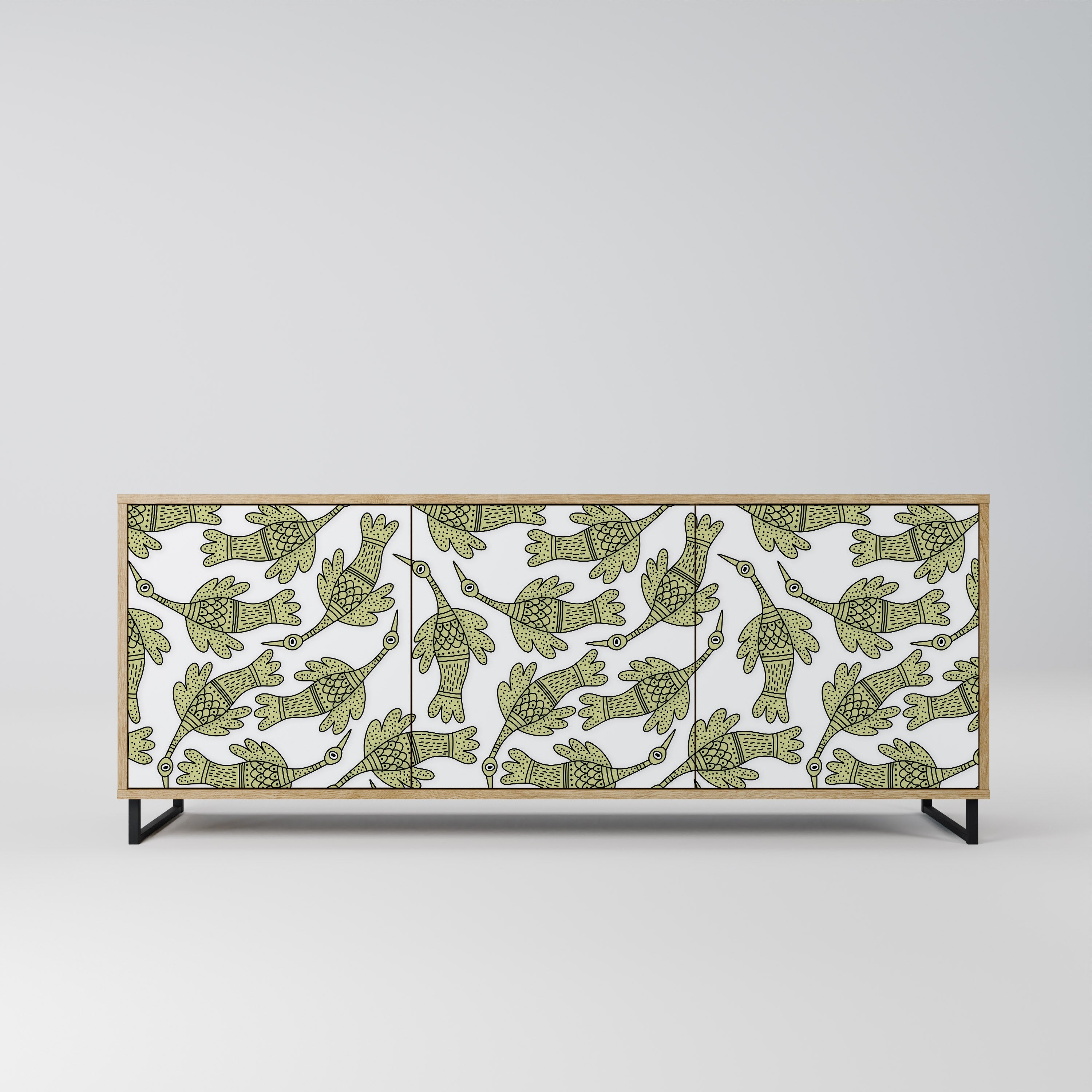 Buffet 3 portes SEEDLING SONGBIRD effet chêne