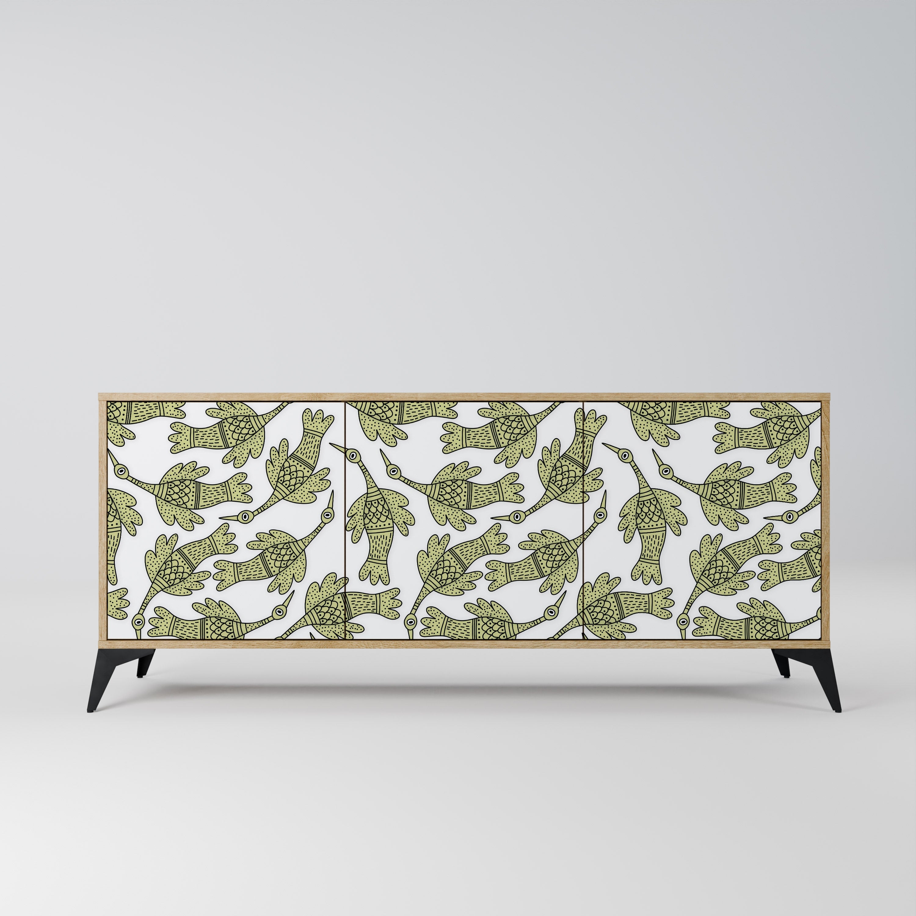 Buffet 3 portes SEEDLING SONGBIRD effet chêne