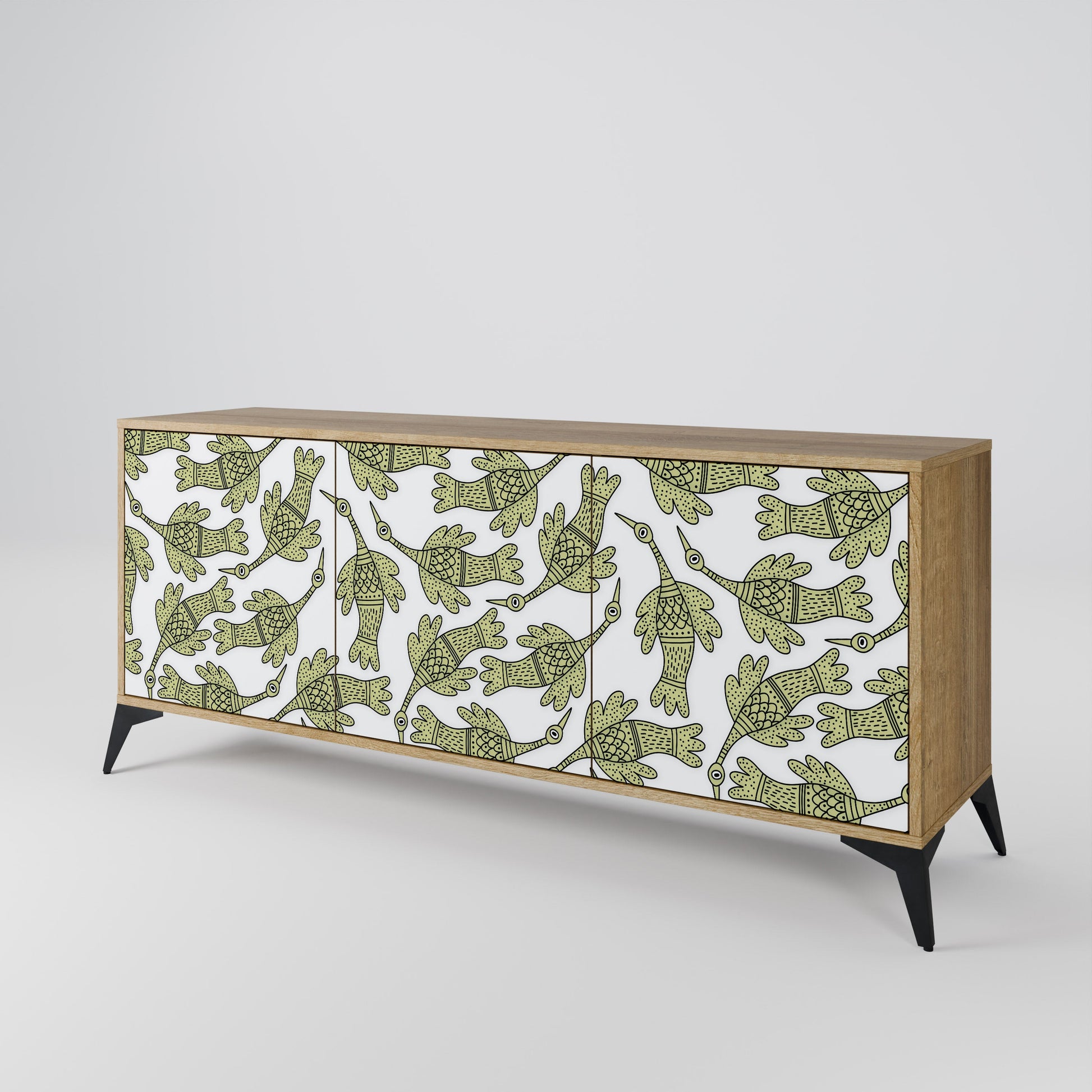 Buffet 3 portes SEEDLING SONGBIRD effet chêne