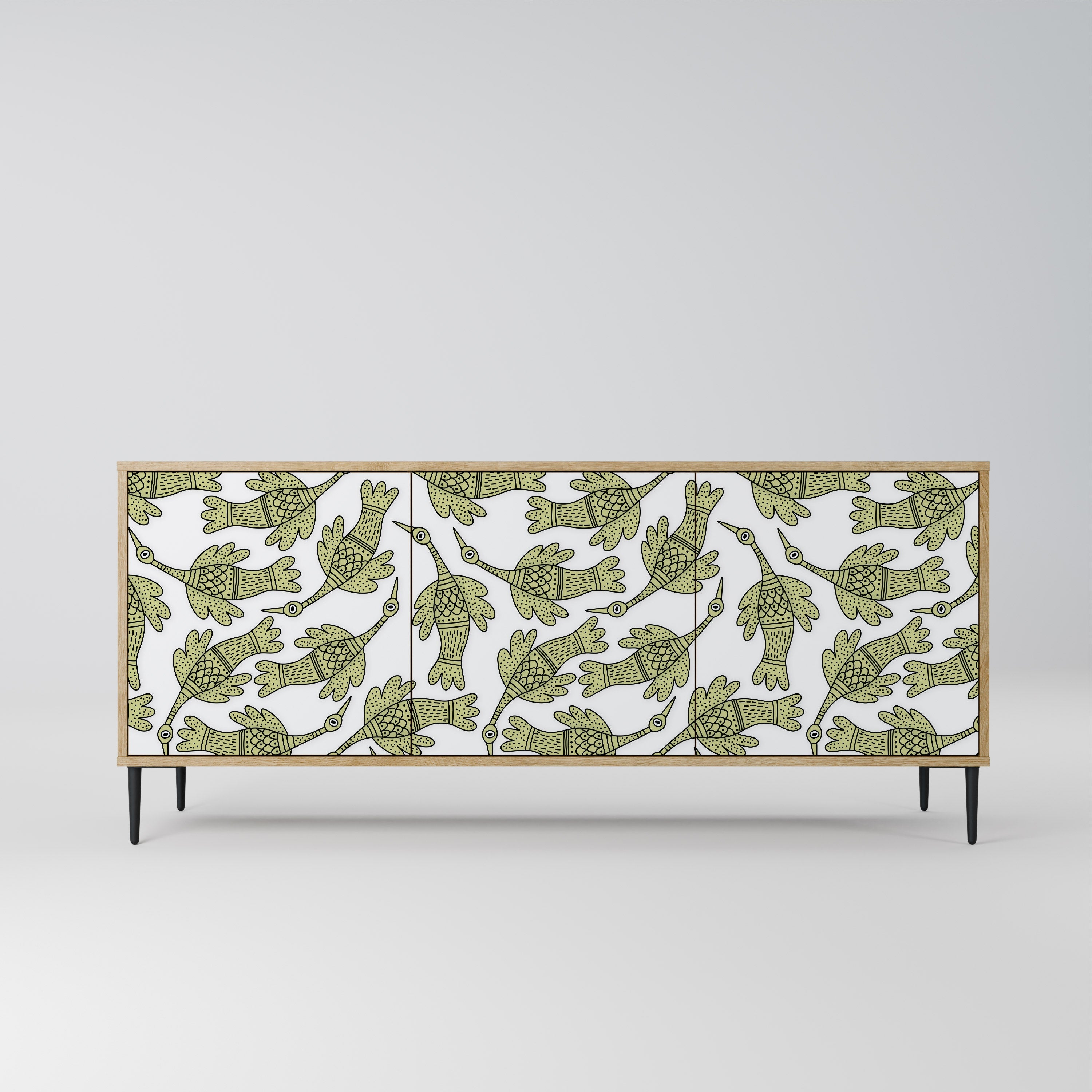 Buffet 3 portes SEEDLING SONGBIRD effet chêne