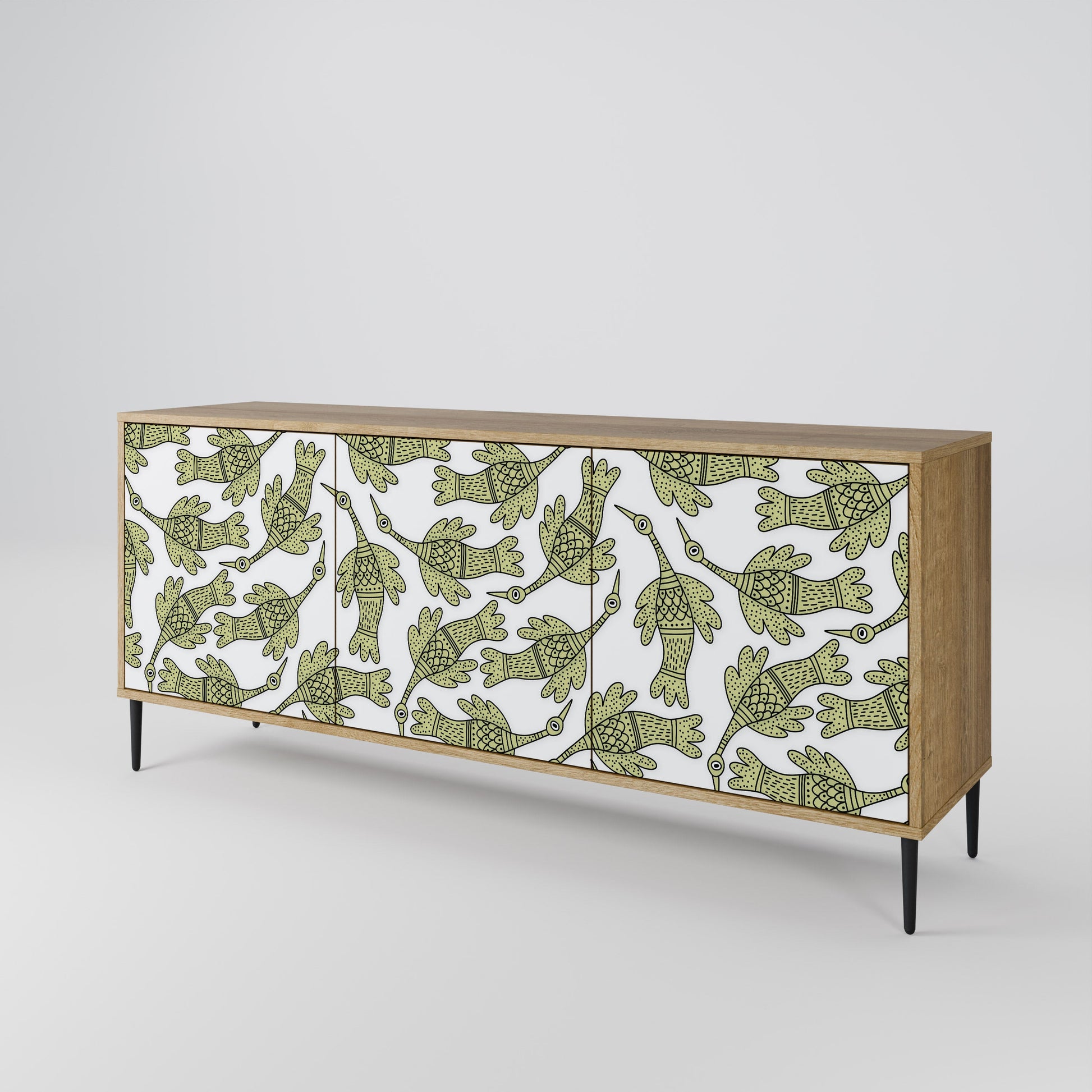 Buffet 3 portes SEEDLING SONGBIRD effet chêne