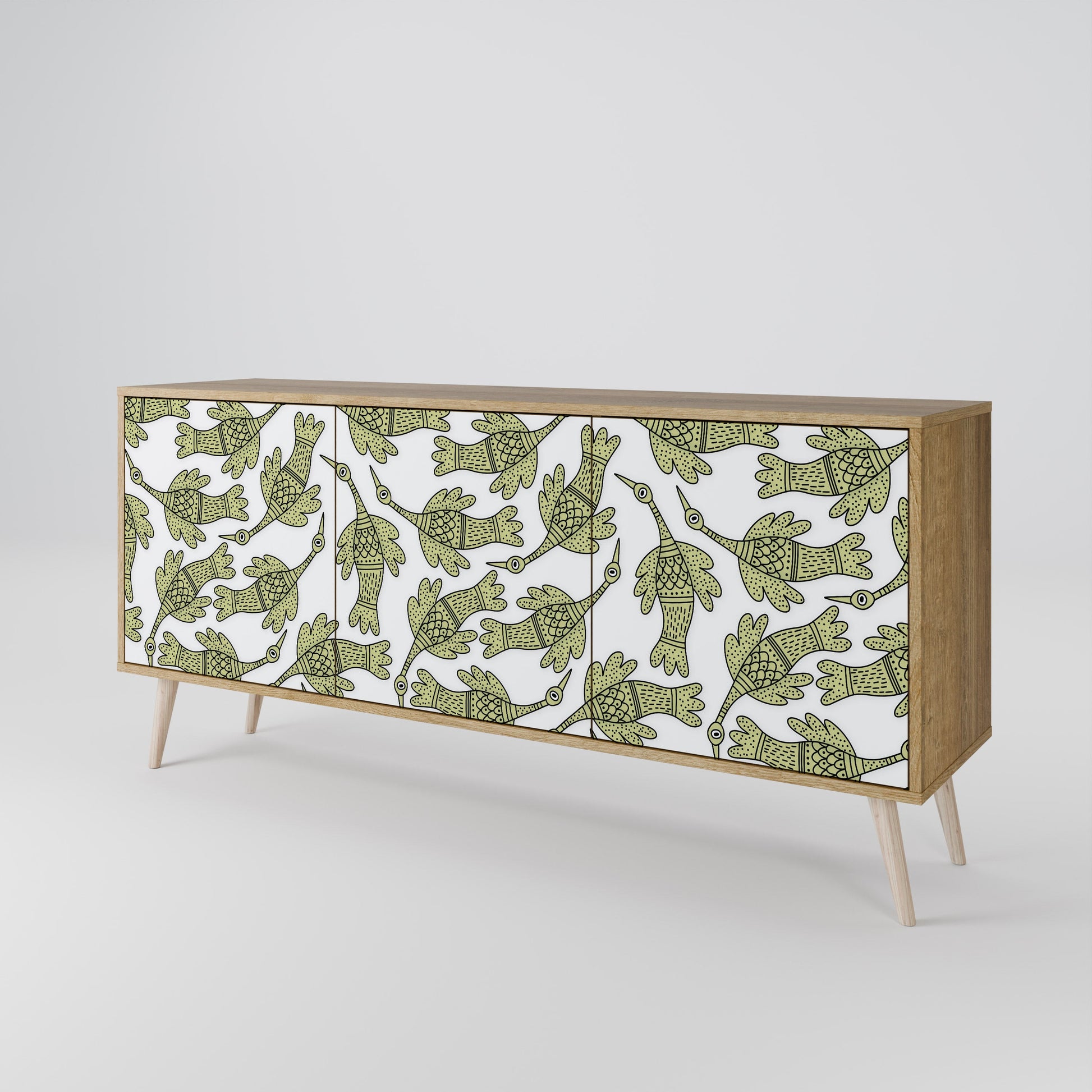 Buffet 3 portes SEEDLING SONGBIRD effet chêne