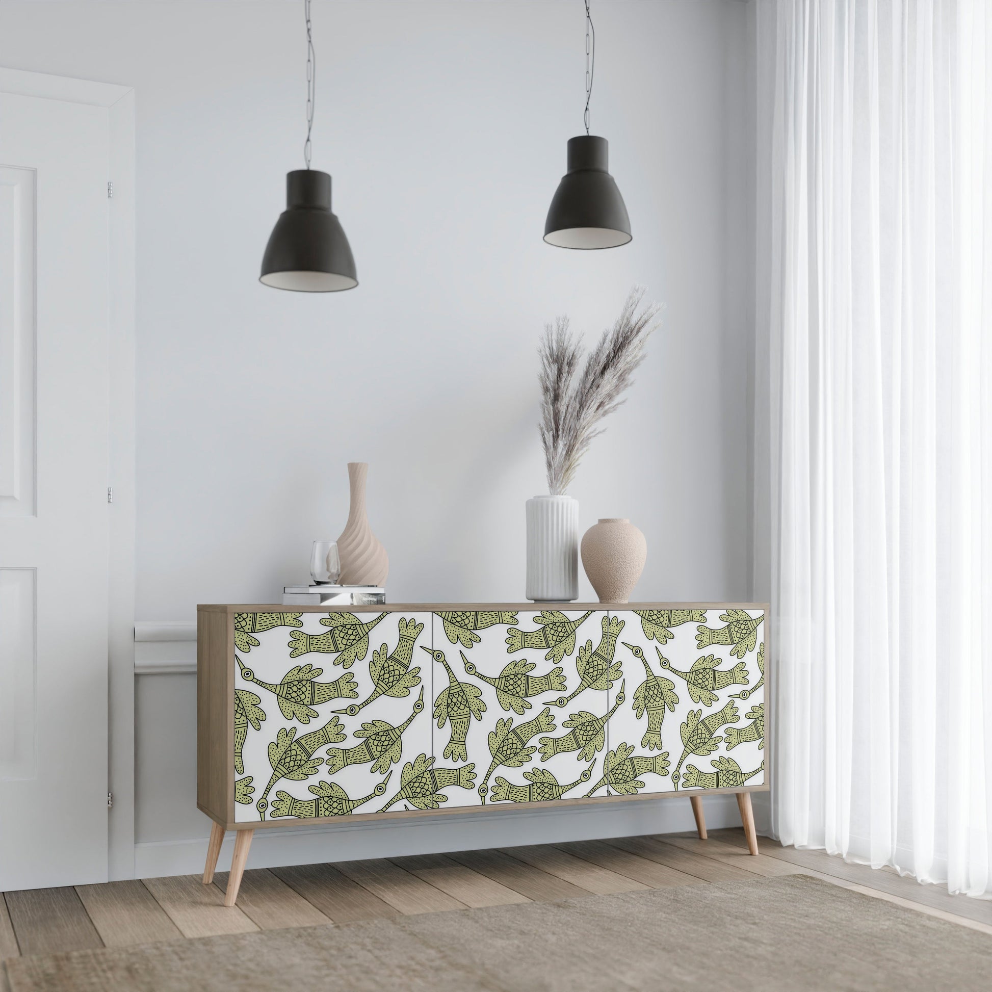 Buffet 3 portes SEEDLING SONGBIRD effet chêne