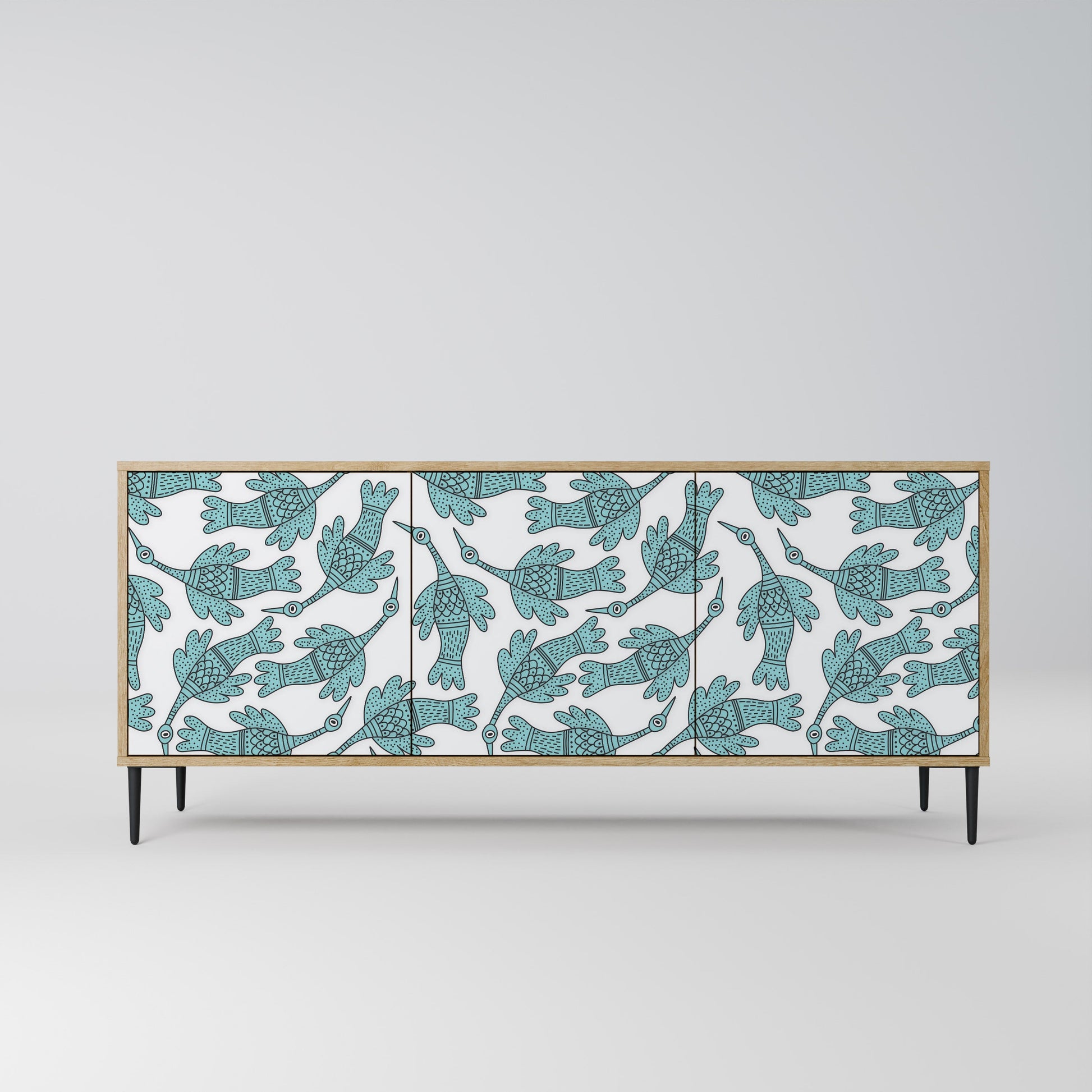 Buffet 3 portes WATERSPOUT SONGIBIRD effet chêne