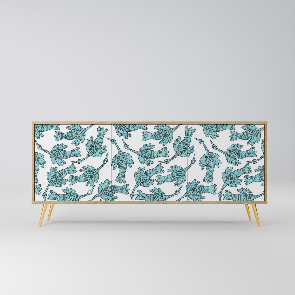 Buffet 3 portes WATERSPOUT SONGIBIRD effet chêne