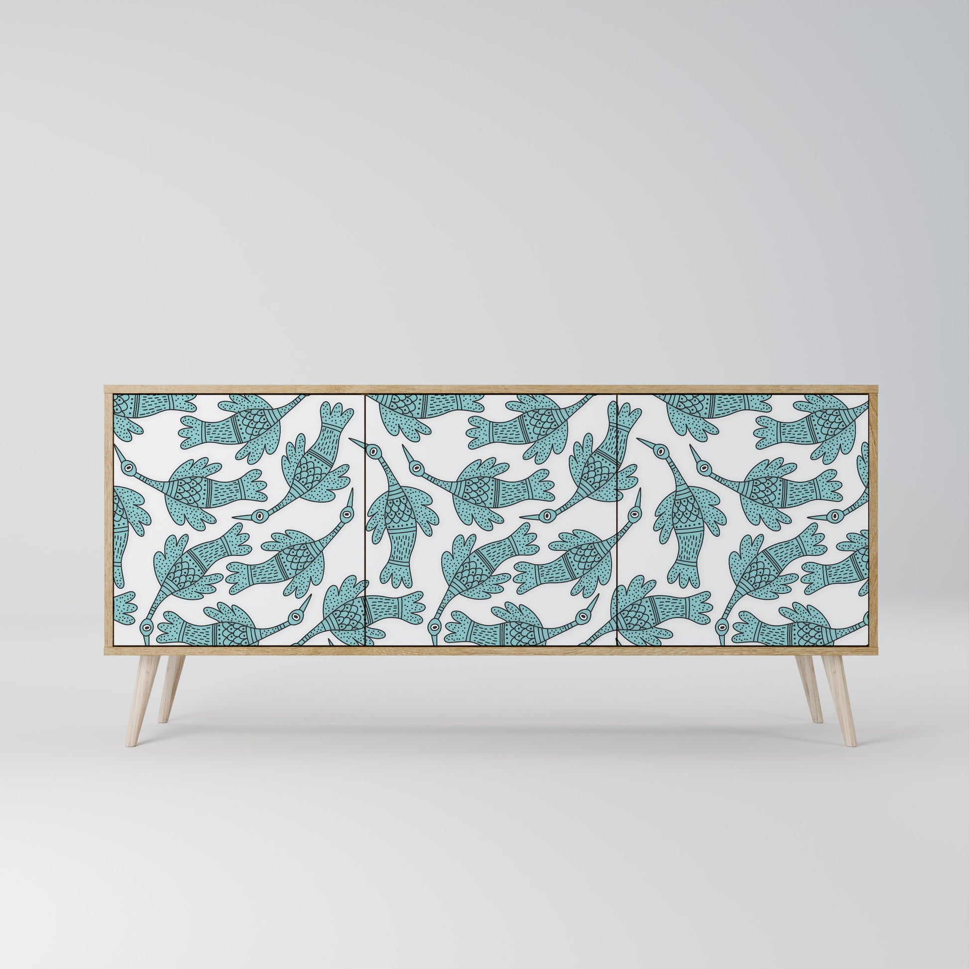 Buffet 3 portes WATERSPOUT SONGIBIRD effet chêne