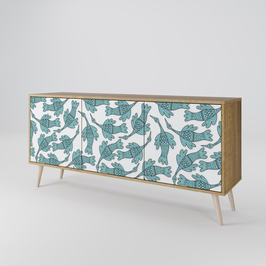 Buffet 3 portes WATERSPOUT SONGIBIRD effet chêne