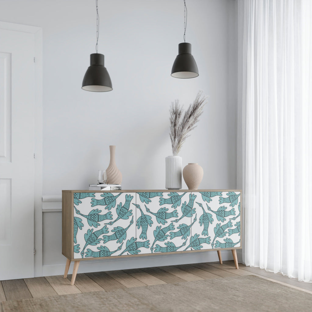 Buffet 3 portes WATERSPOUT SONGIBIRD effet chêne