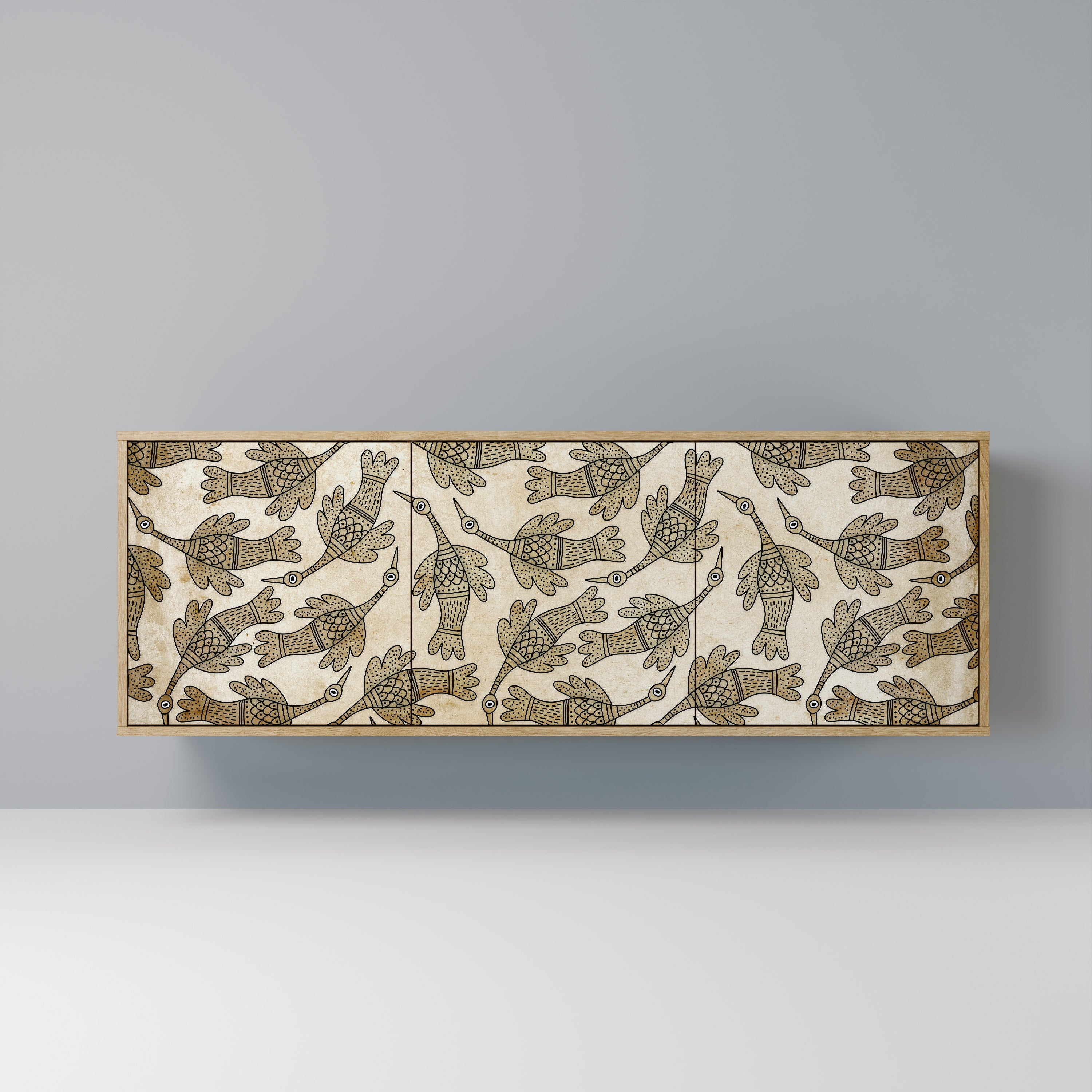 Buffet 3 portes ALMONDINE SONGBIRD effet chêne