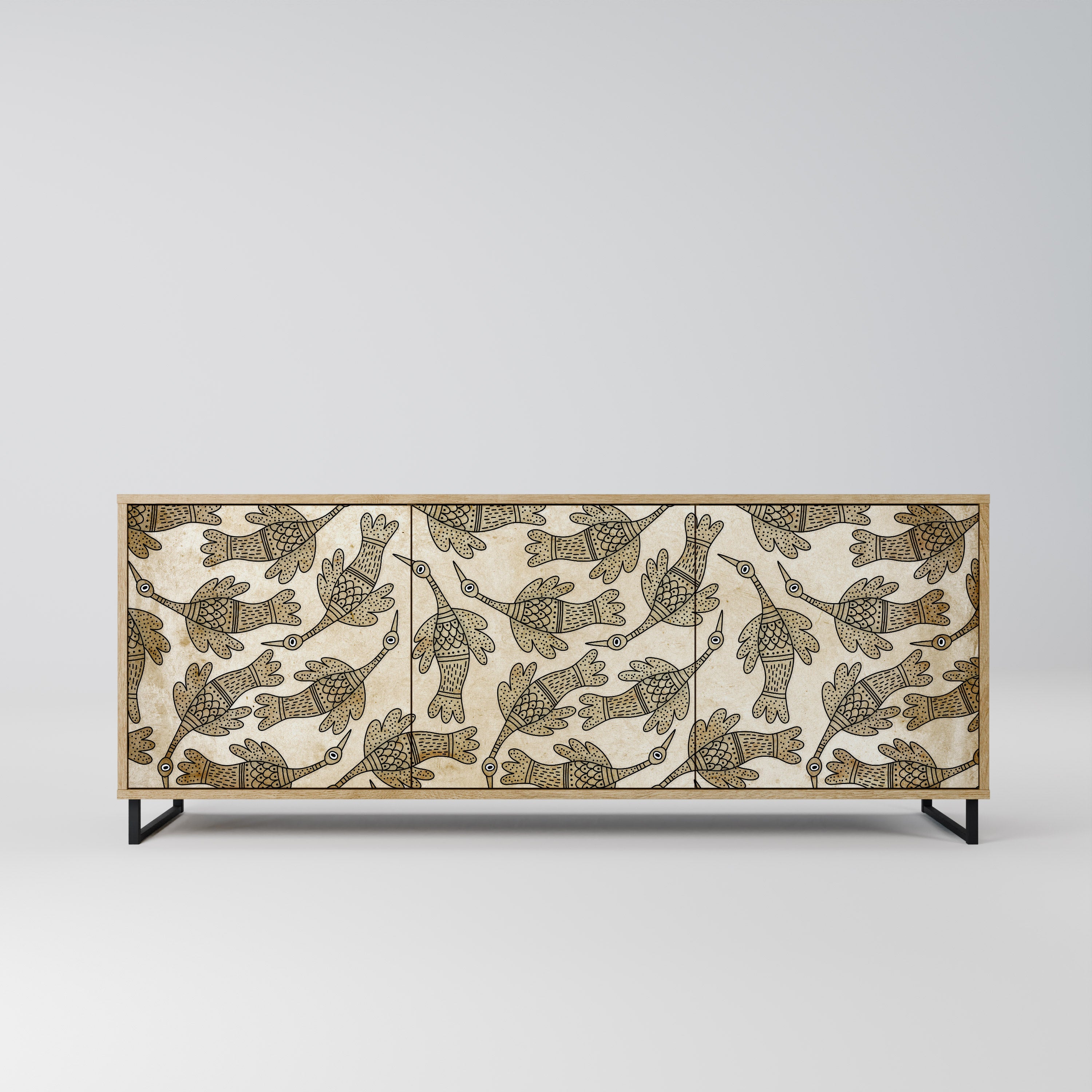 Buffet 3 portes ALMONDINE SONGBIRD effet chêne