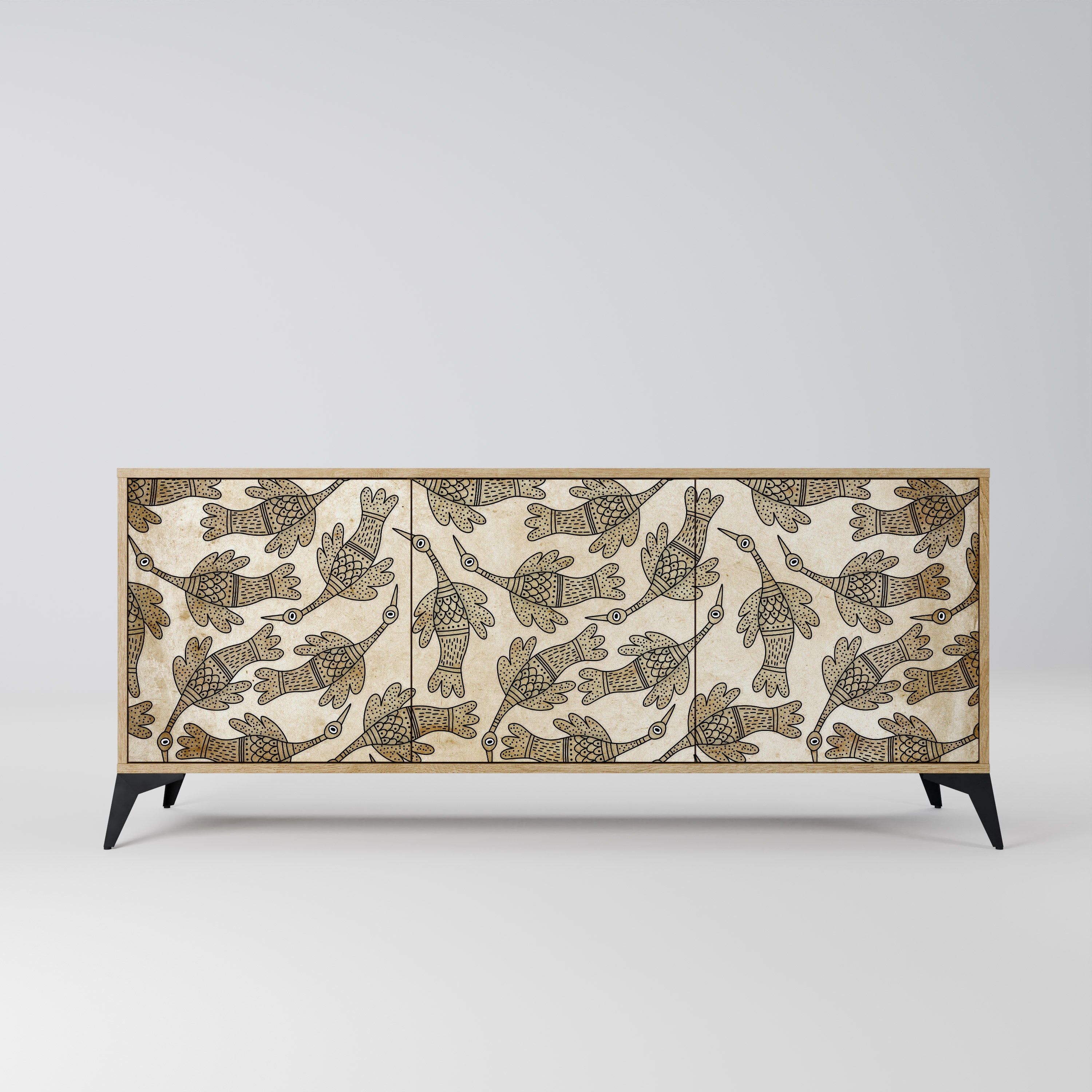 Buffet 3 portes ALMONDINE SONGBIRD effet chêne