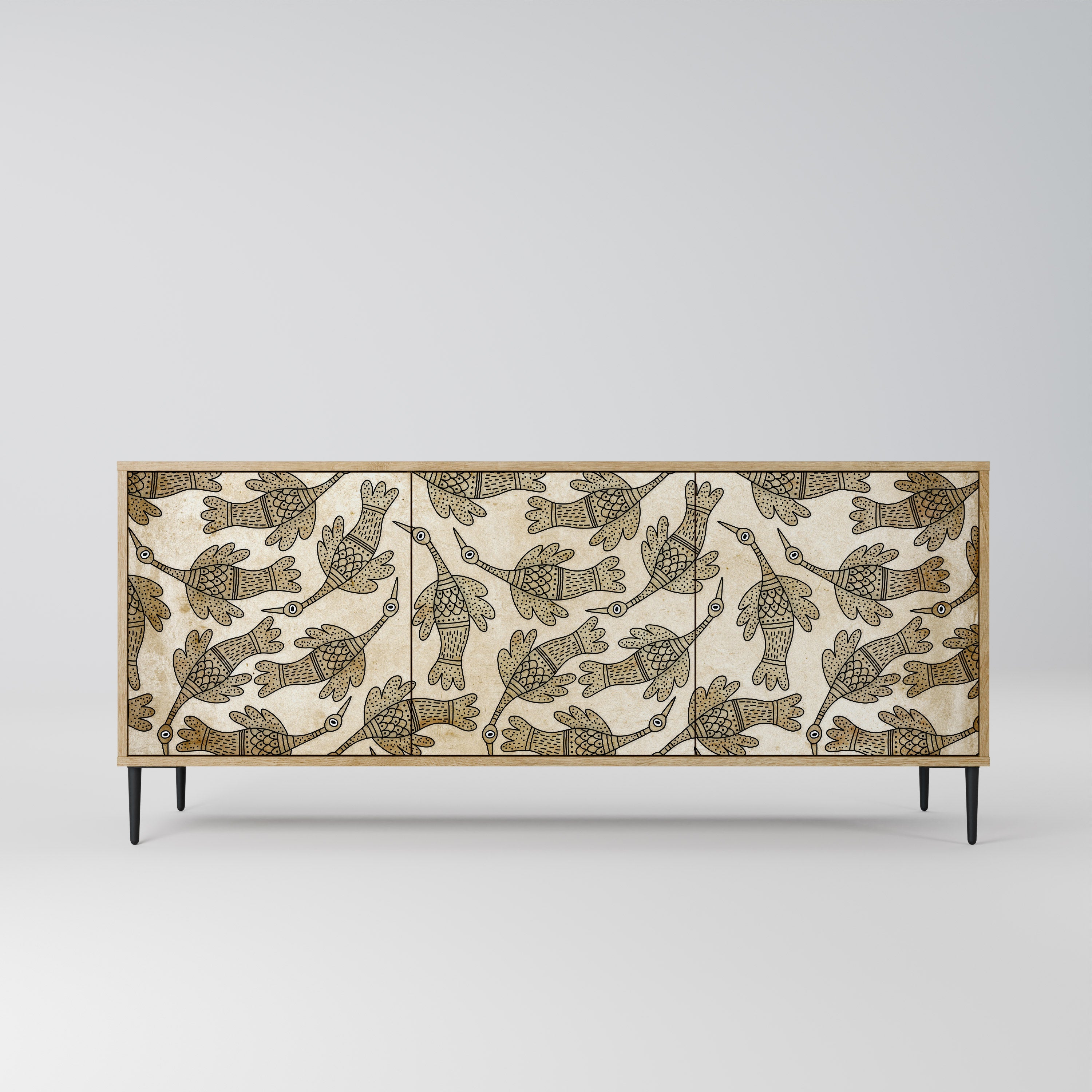 Buffet 3 portes ALMONDINE SONGBIRD effet chêne