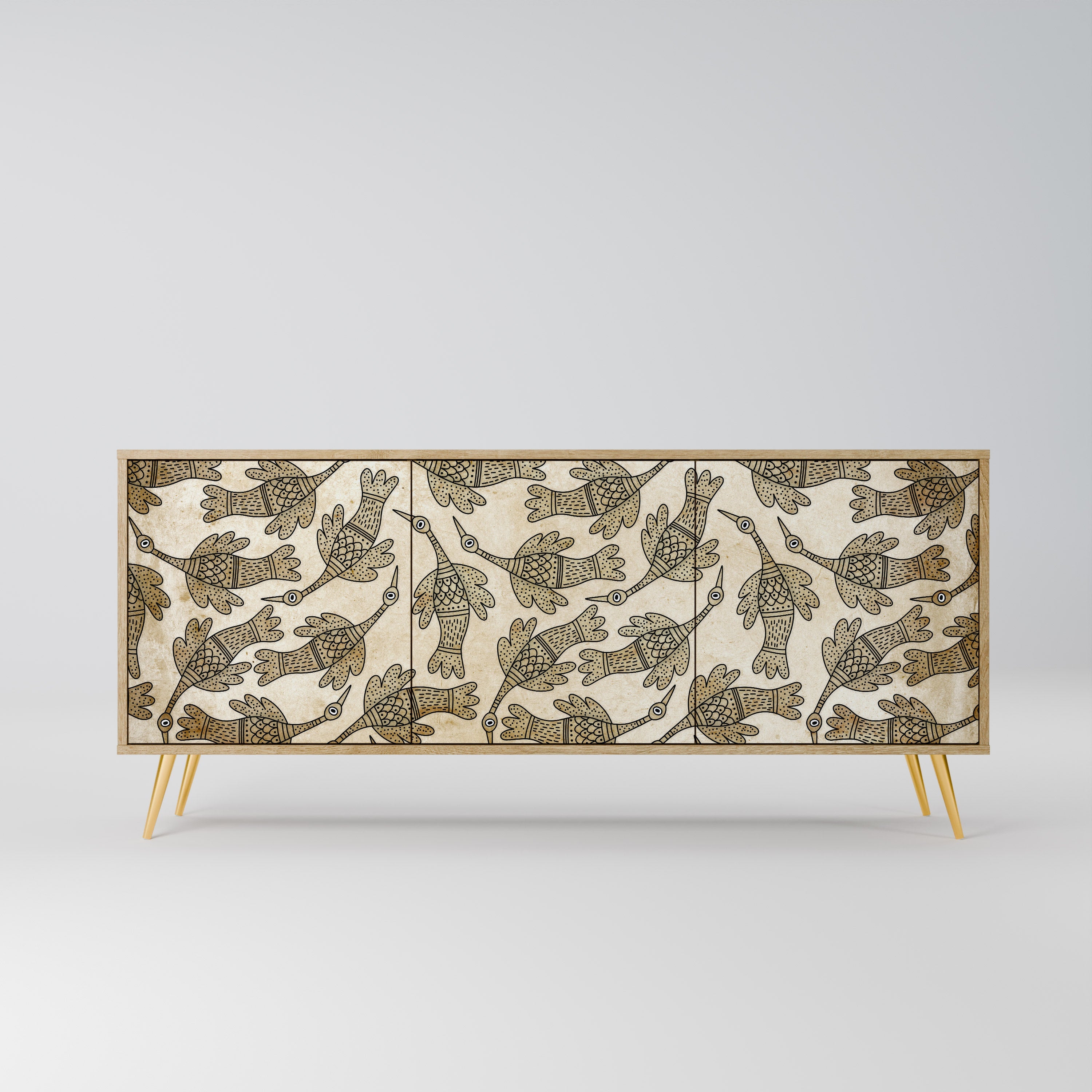 Buffet 3 portes ALMONDINE SONGBIRD effet chêne