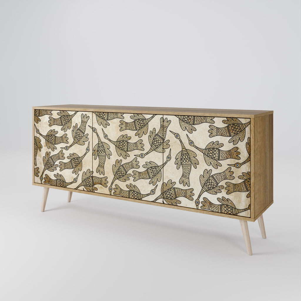 Buffet 3 portes ALMONDINE SONGBIRD effet chêne