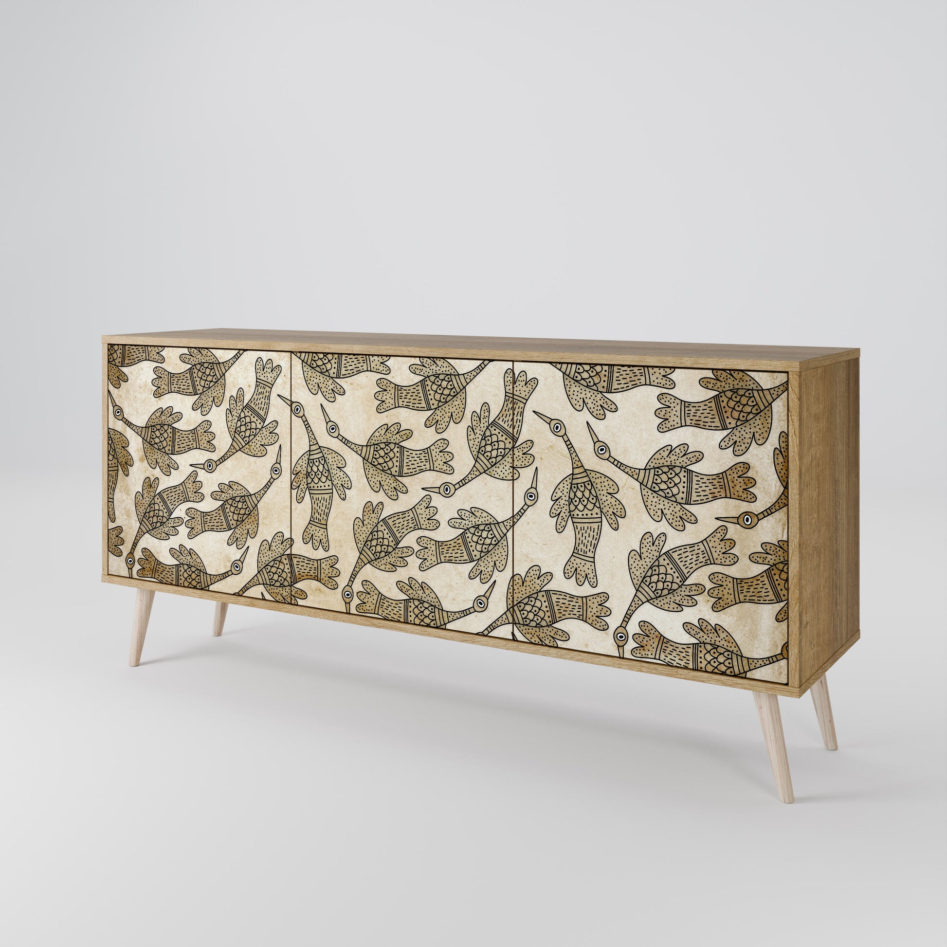 Buffet 3 portes ALMONDINE SONGBIRD effet chêne