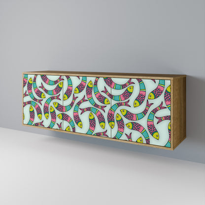 INDIAN FISH 3-Door Sideboard