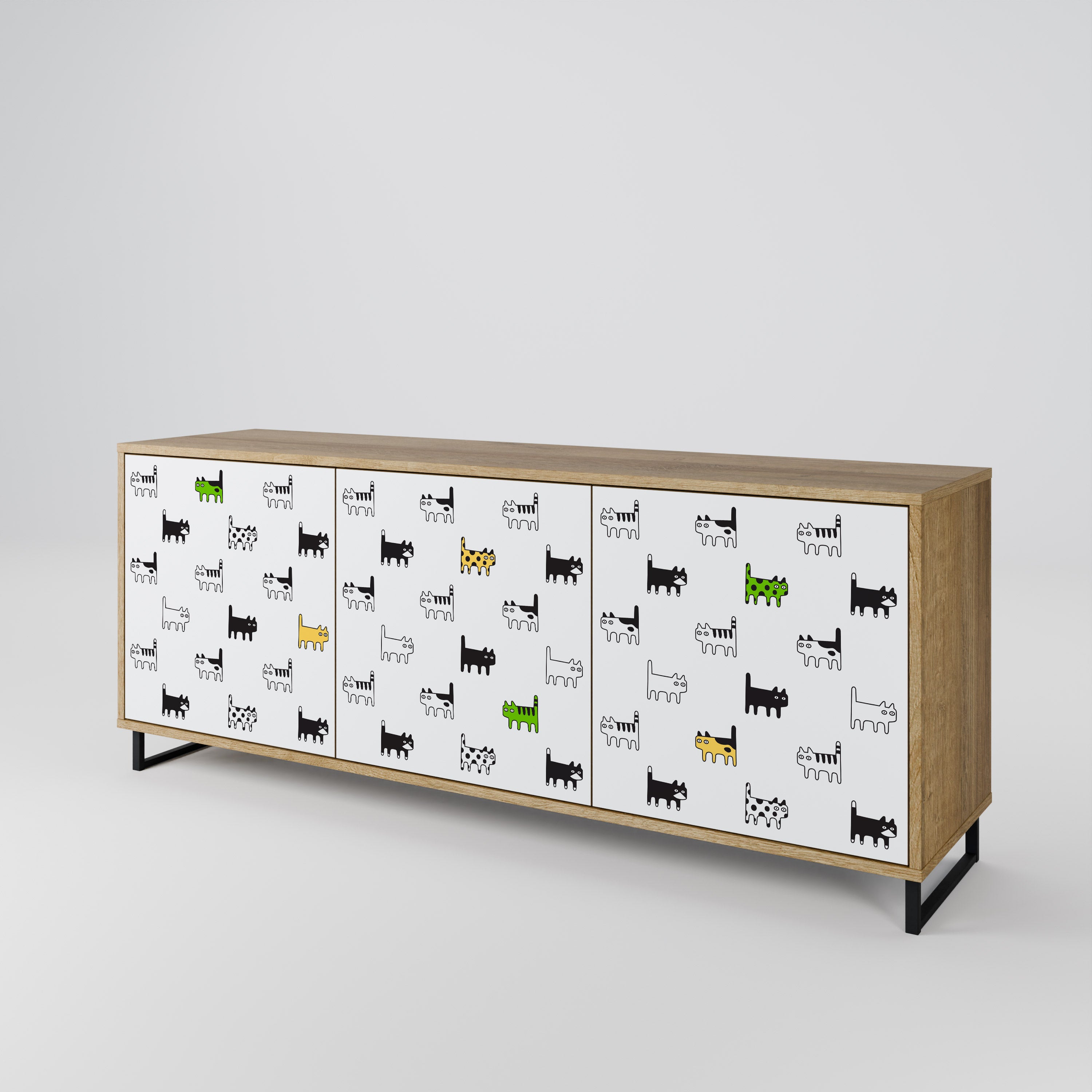 CATS COMPILATION 3-Door Sideboard