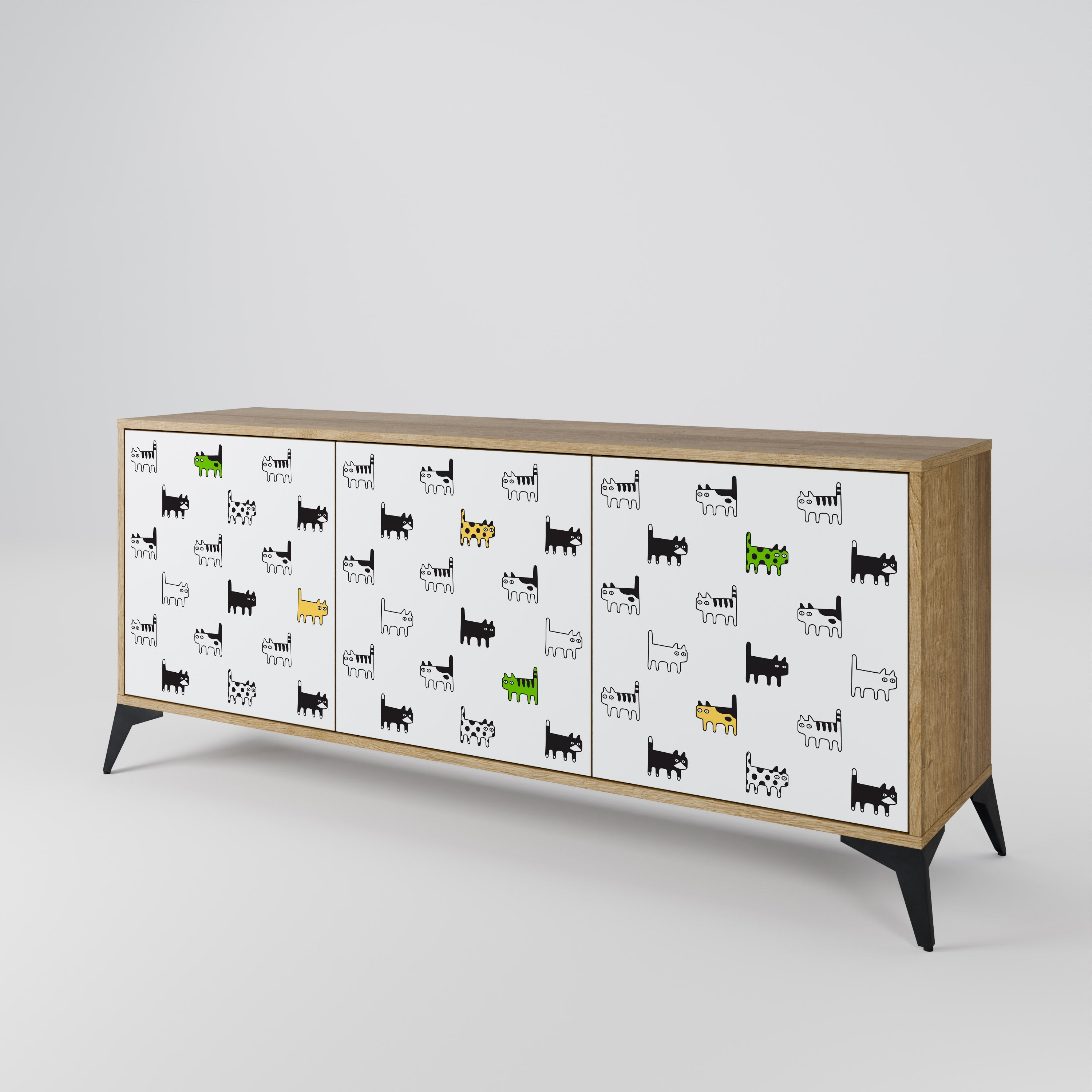CATS COMPILATION 3-Door Sideboard