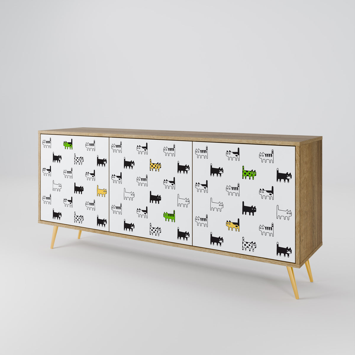 CATS COMPILATION 3-Door Sideboard
