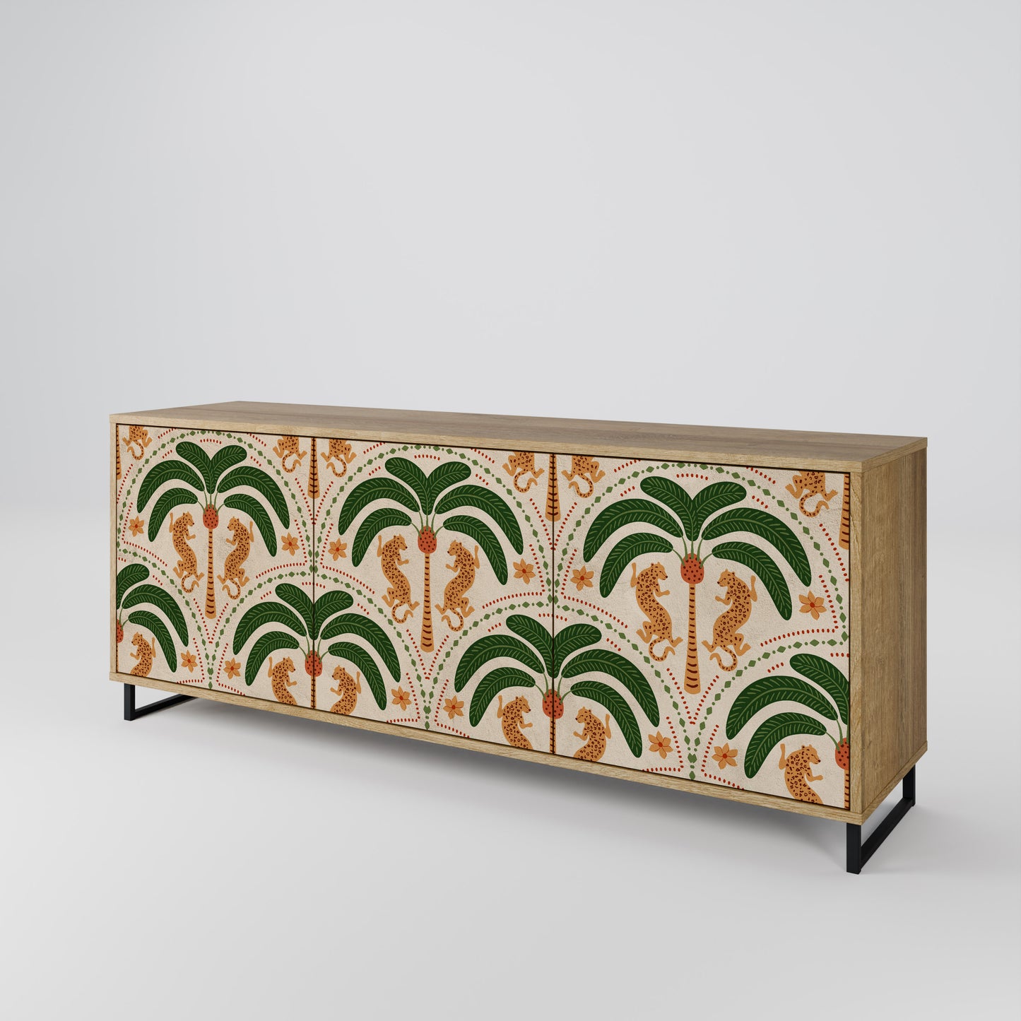 DANCING PREDATORS 3-Door Sideboard