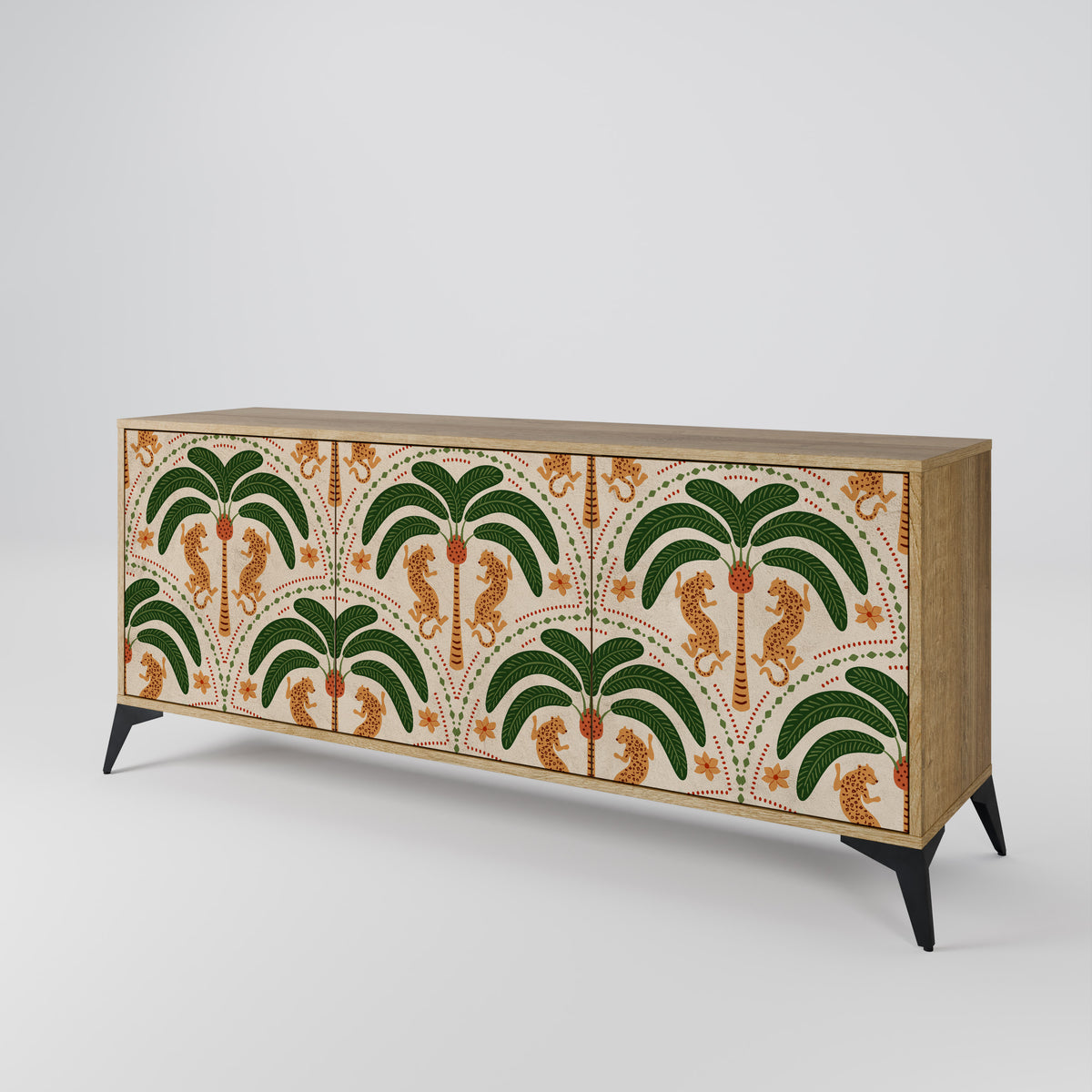 DANCING PREDATORS 3-Door Sideboard