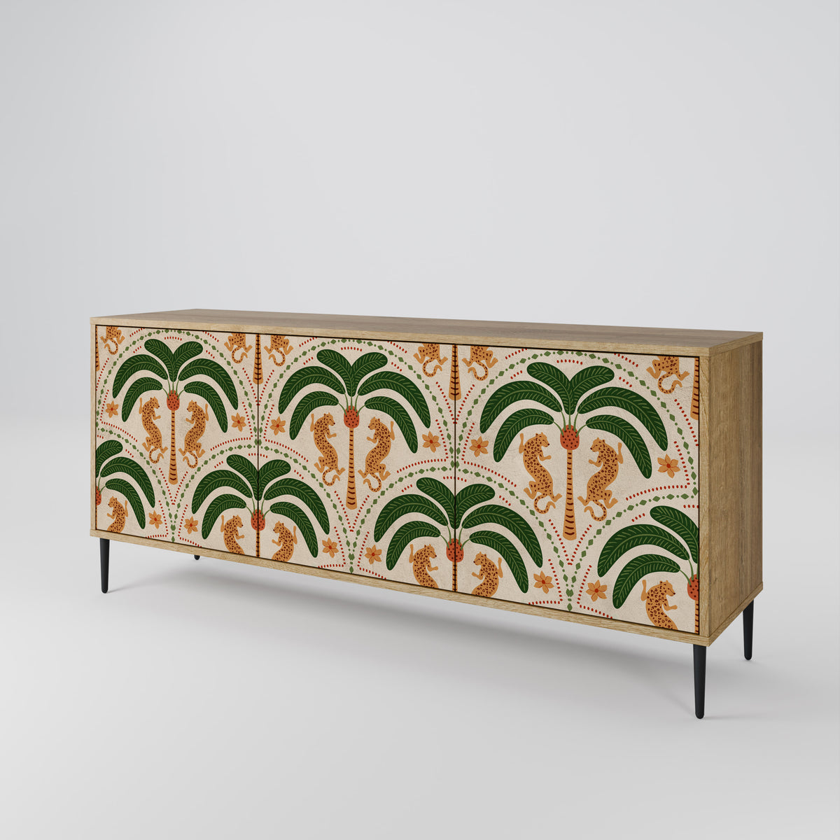 DANCING PREDATORS 3-Door Sideboard