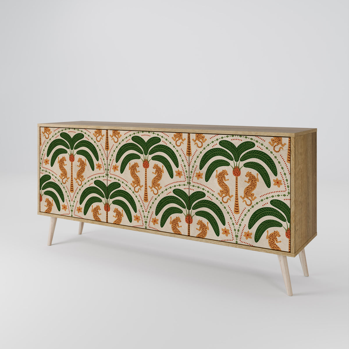 DANCING PREDATORS 3-Door Sideboard