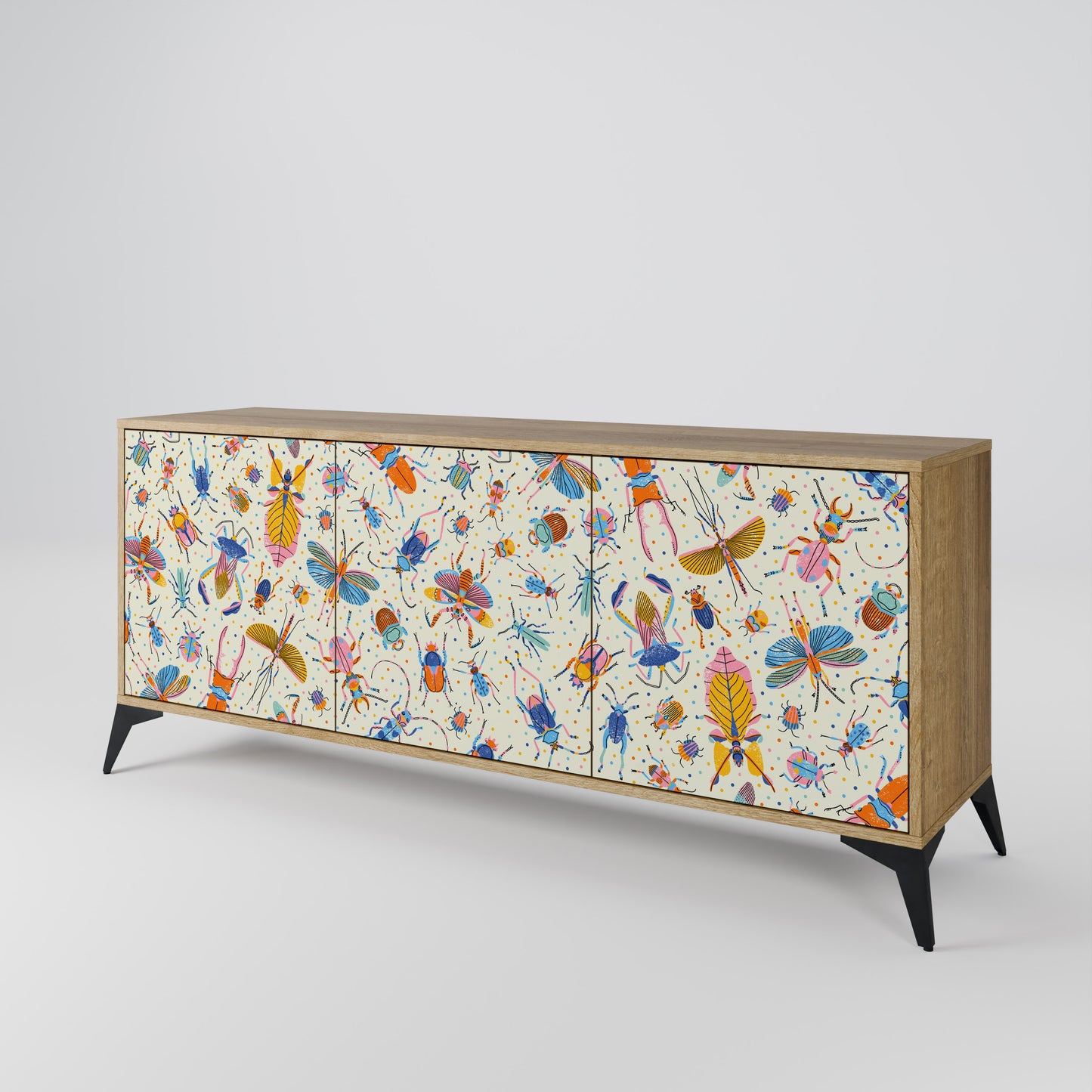 COLORFUL INSECTS 3-Door Sideboard