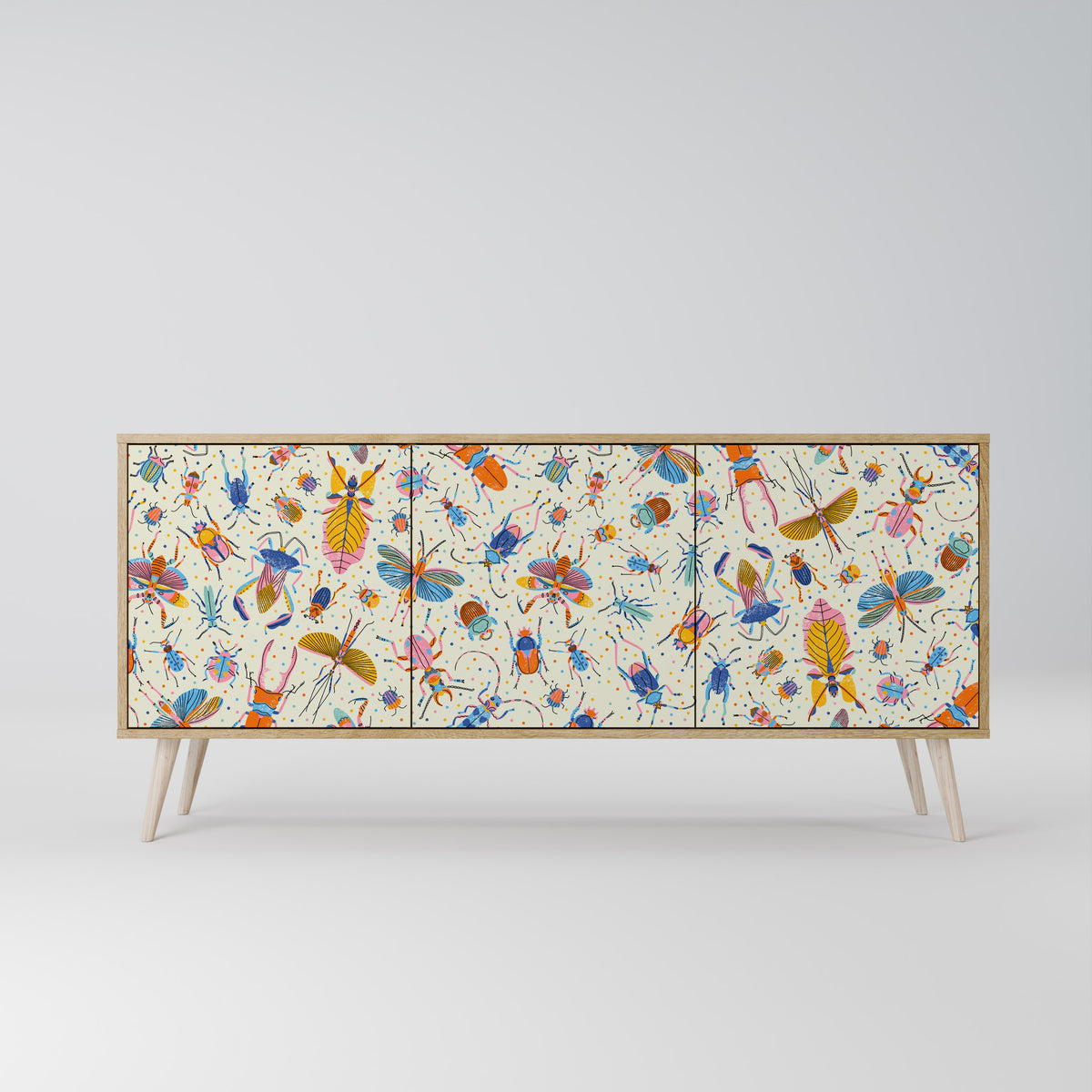 COLORFUL INSECTS 3-Door Sideboard