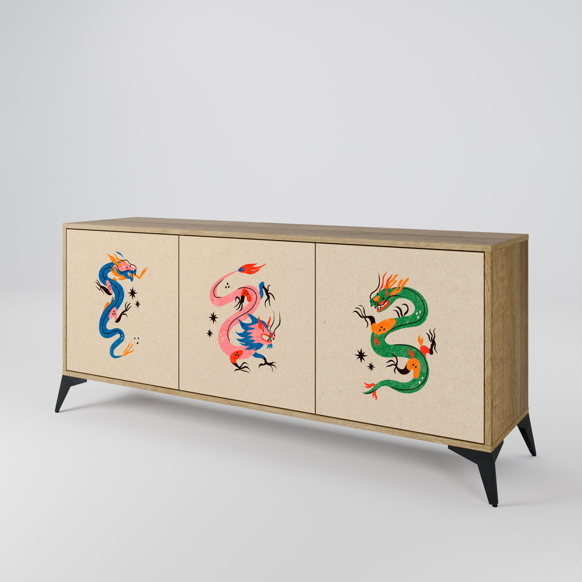 MYTHOLOGICAL CREATURES 3-Door Sideboard