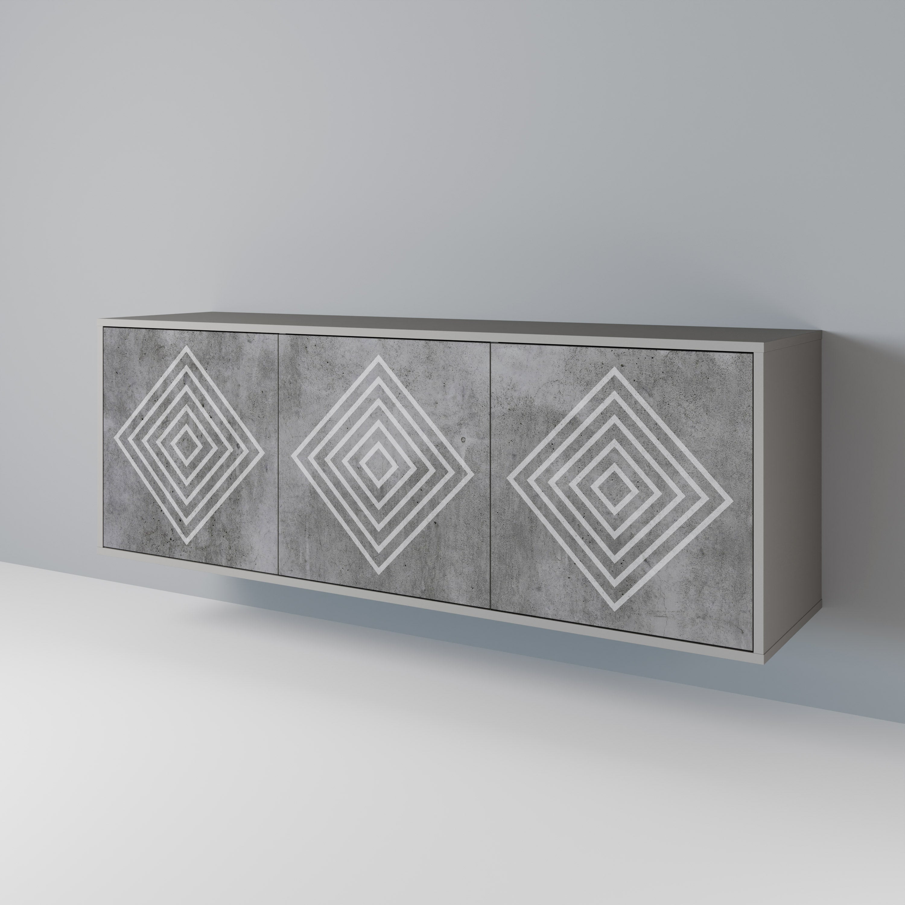 POLYGONAL ARTISTRY 3-Door Sideboard