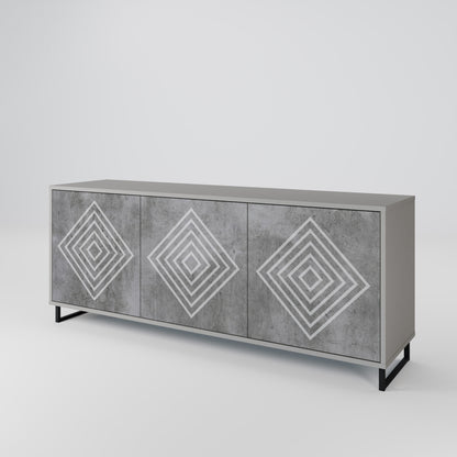 POLYGONAL ARTISTRY 3-Door Sideboard