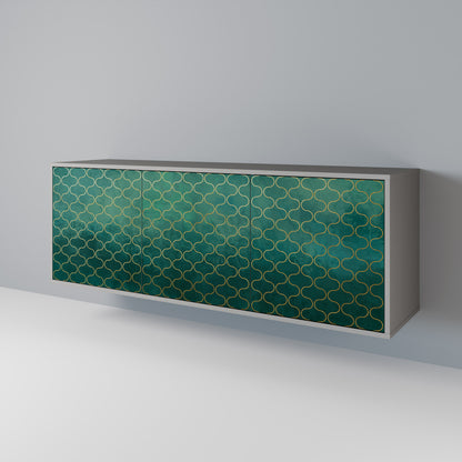 TESSELATED GREENERY 3-Door Sideboard