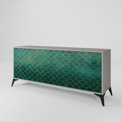 TESSELATED GREENERY 3-Door Sideboard