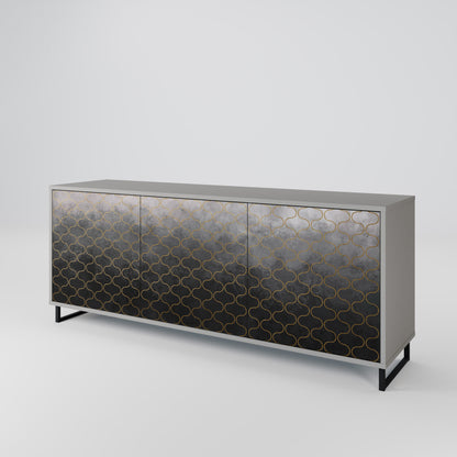 TESSELATED GRAYISH 3-Door Sideboard