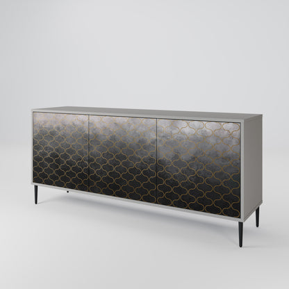 TESSELATED GRAYISH 3-Door Sideboard