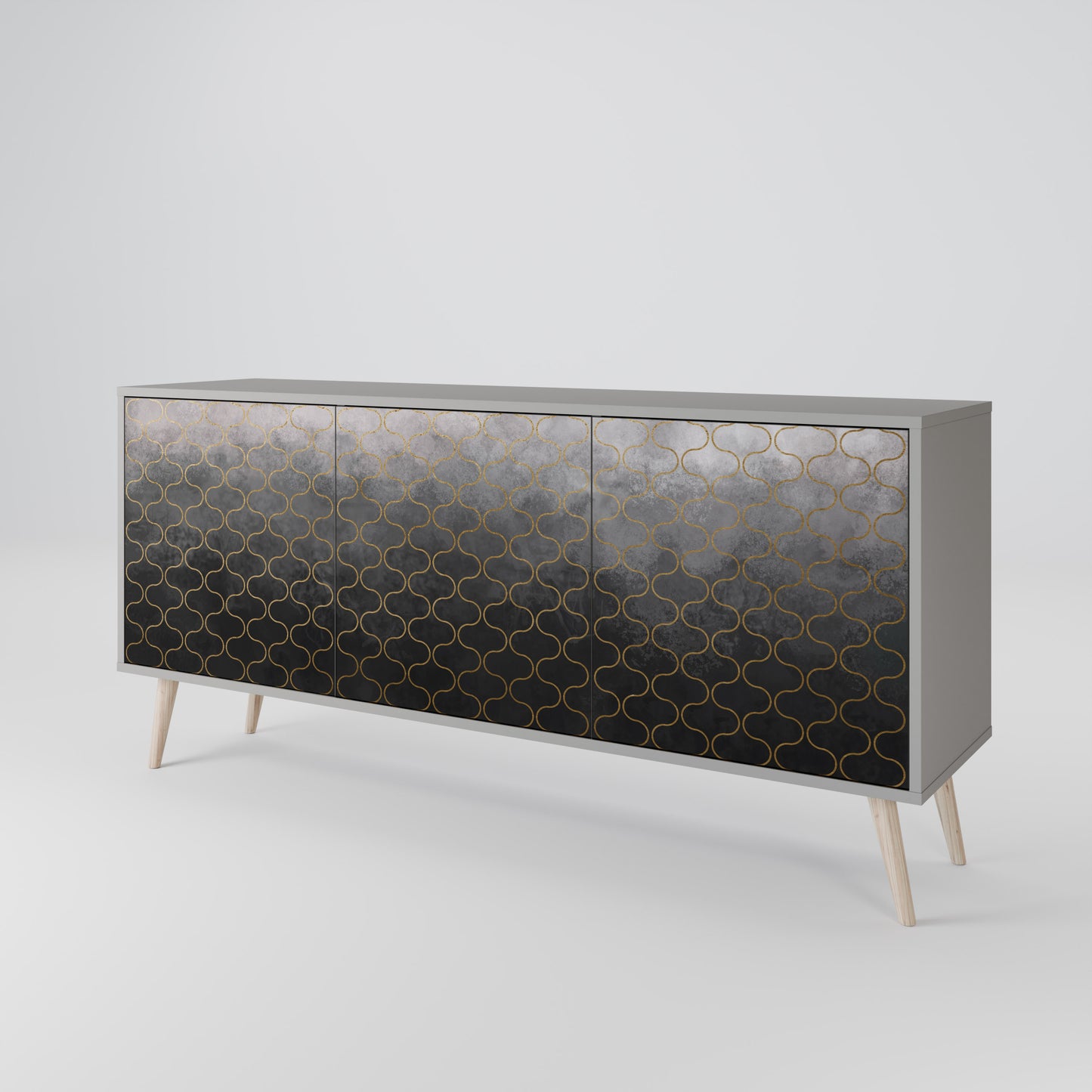 TESSELATED GRAYISH 3-Door Sideboard