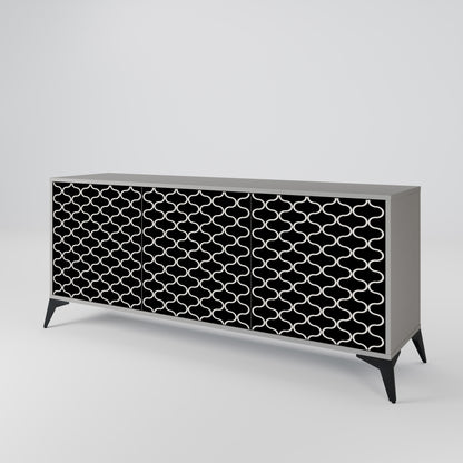 TESSELATED BLACKNESS 3-Door Sideboard