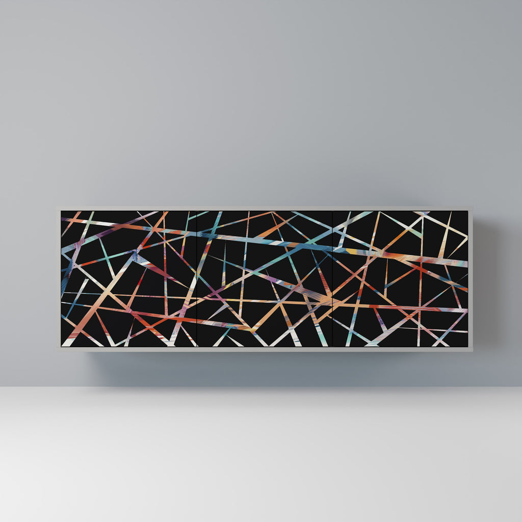 Buffet 3 portes POLYGON VERVE finition grise