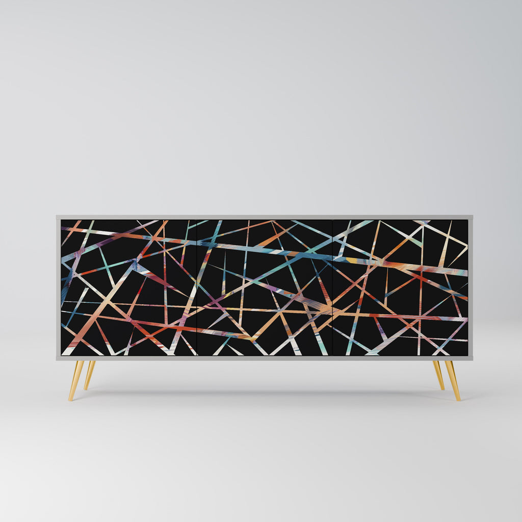 Buffet 3 portes POLYGON VERVE finition grise