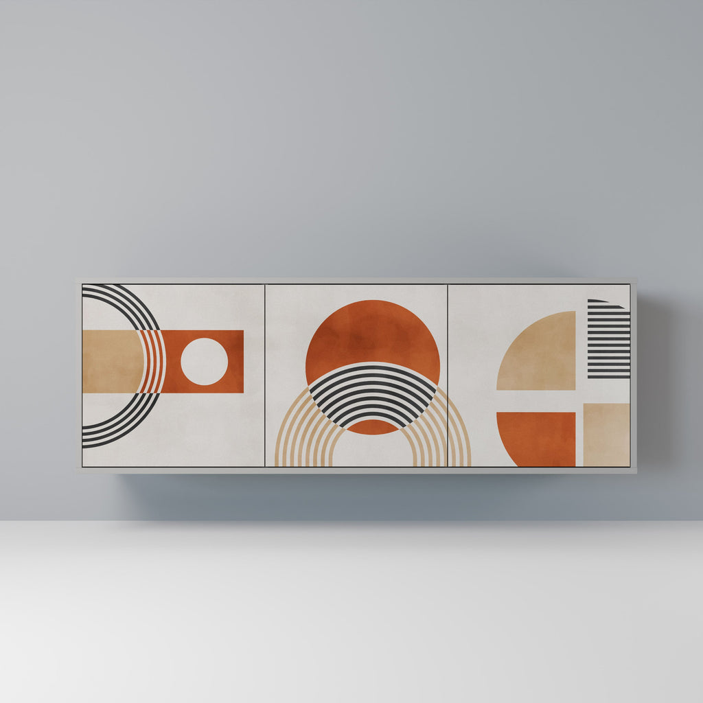 Buffet 3 portes SPACE AROUND en finition grise