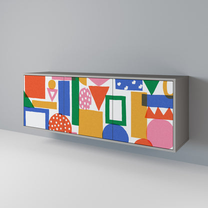 GEOMETRIC GLIMMER 3-Door Sideboard
