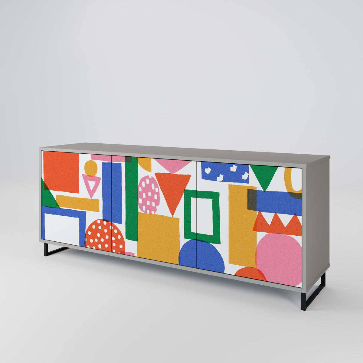 GEOMETRIC GLIMMER 3-Door Sideboard